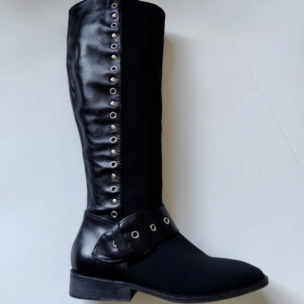 NWOT Donald J. Pliner Gale Black Knee High Boots